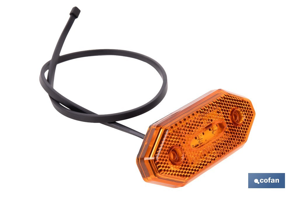 LUZ LATERAL LED CON REFLECTOR 12V/24V NARANJA