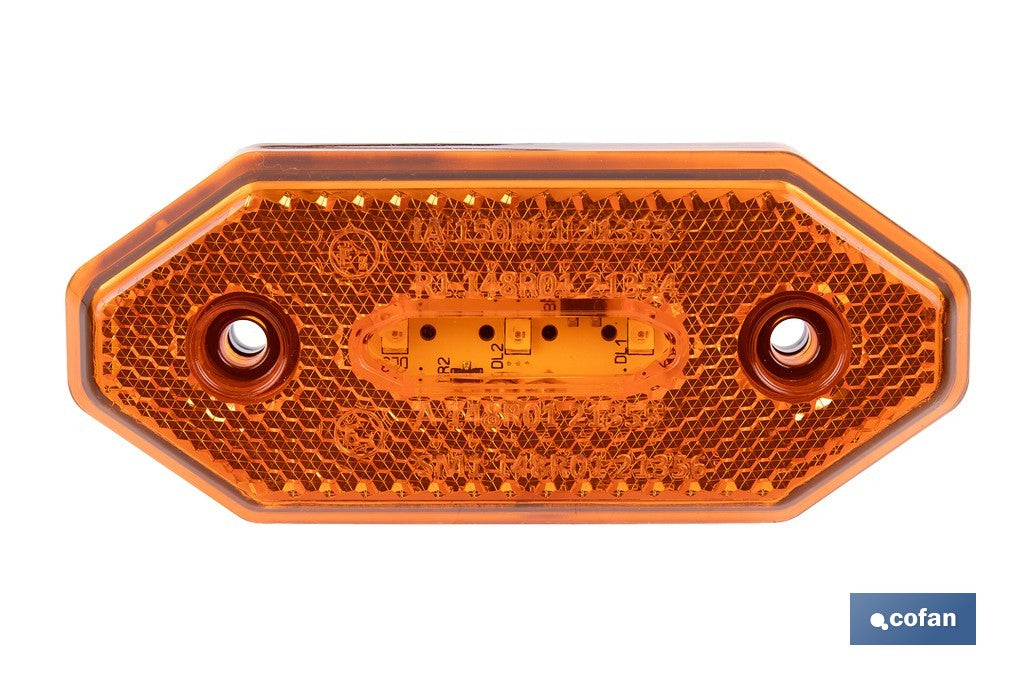 LUZ LATERAL LED CON REFLECTOR 12V/24V NARANJA