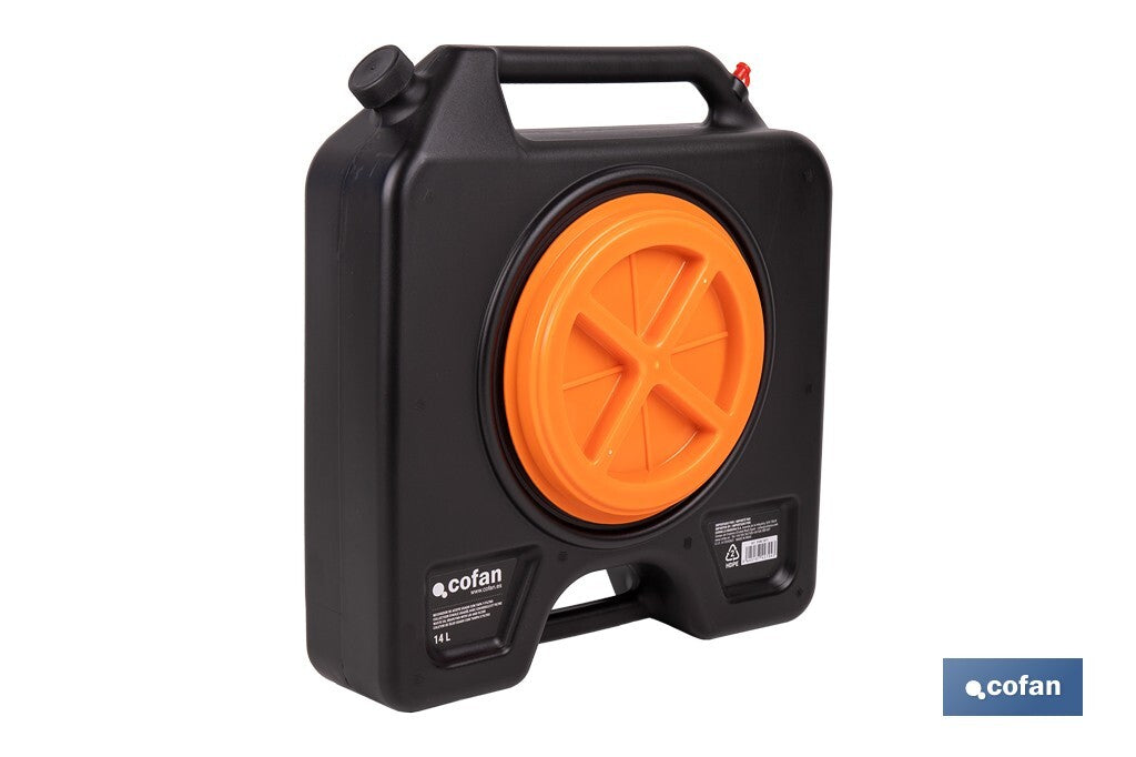 RECOGEDOR DE ACEITE USADO CON TAPA Y FILTRO 14 L