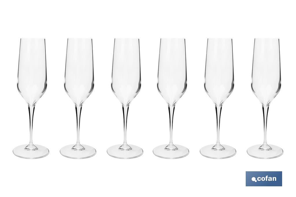 PACK DE 6 COPAS  DE CHAMPAGNE 23 CL MODELO ÁGATA