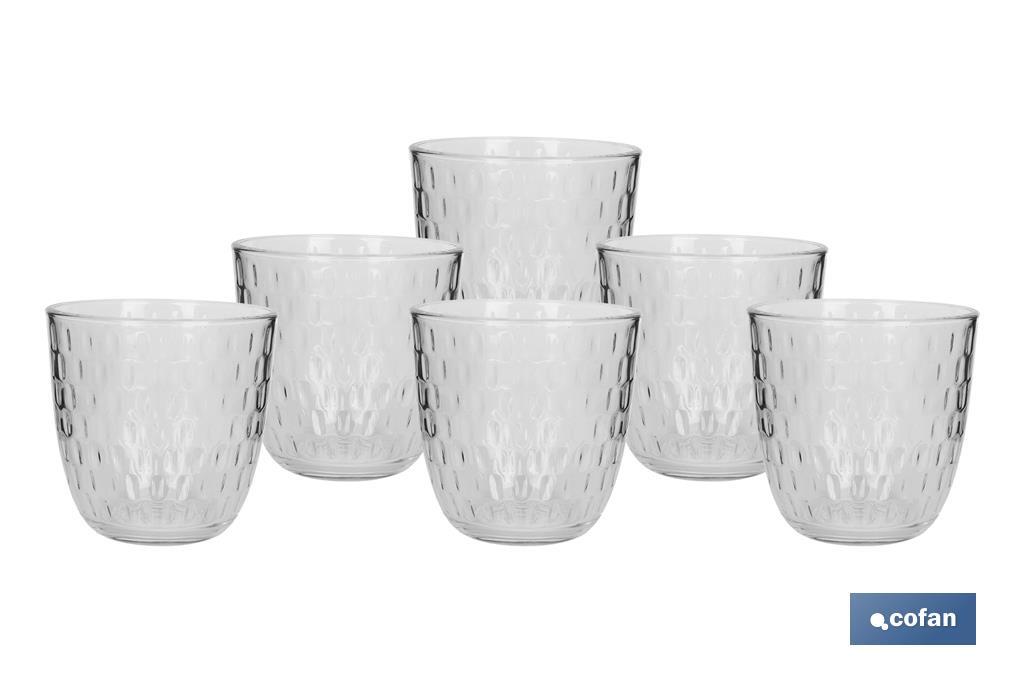 PACK 6 VASOS DE AGUA VIDRIO 29 CL MODELO ÓPALO