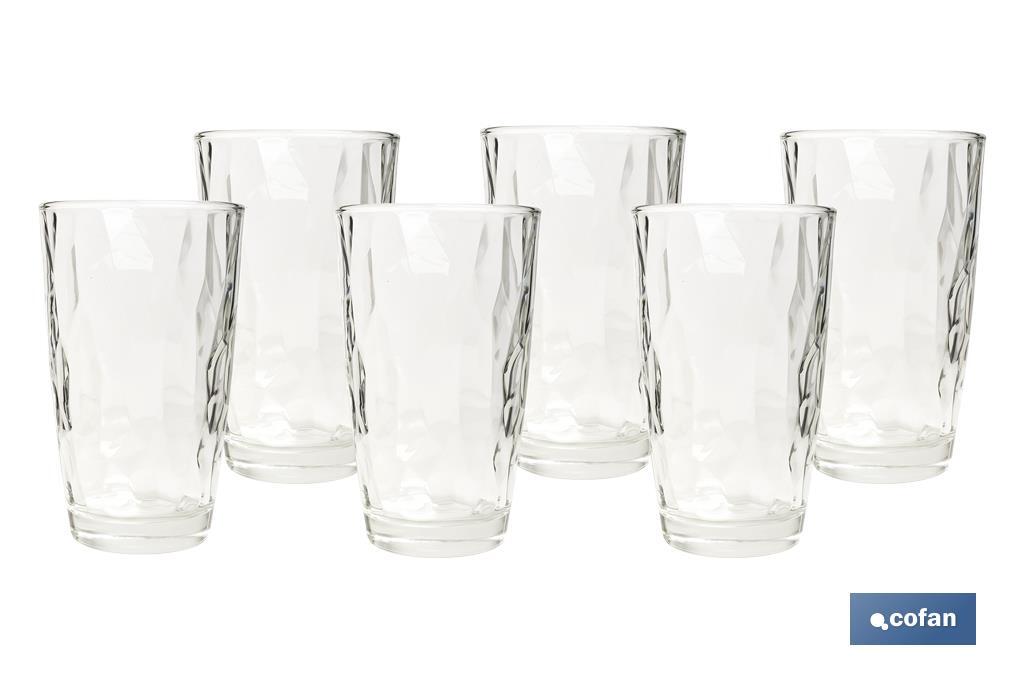 PACK 6 VASOS ALTO VIDRIO 47 CL MODELO JADE