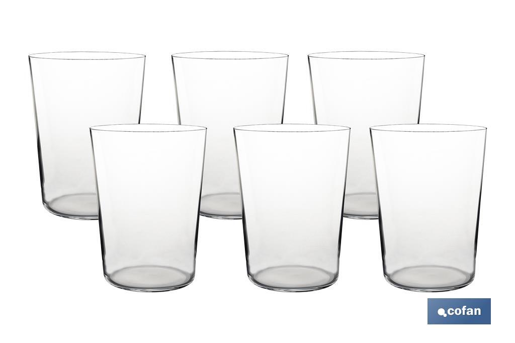 PACK 6 VASOS DE SIDRA CRISTAL FINO BRILLANTE 50 CL