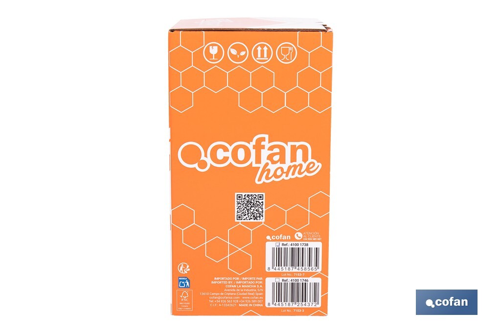BOTE DE VIDRIO BOROSILICATO CON TAPA BEIGE GAMA LAUREL 1000 ML