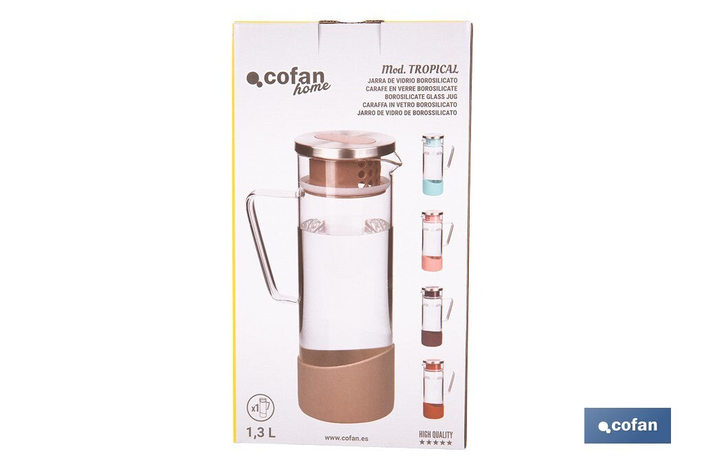 JARRA BOROSILICATO  AZUL 1300 ml