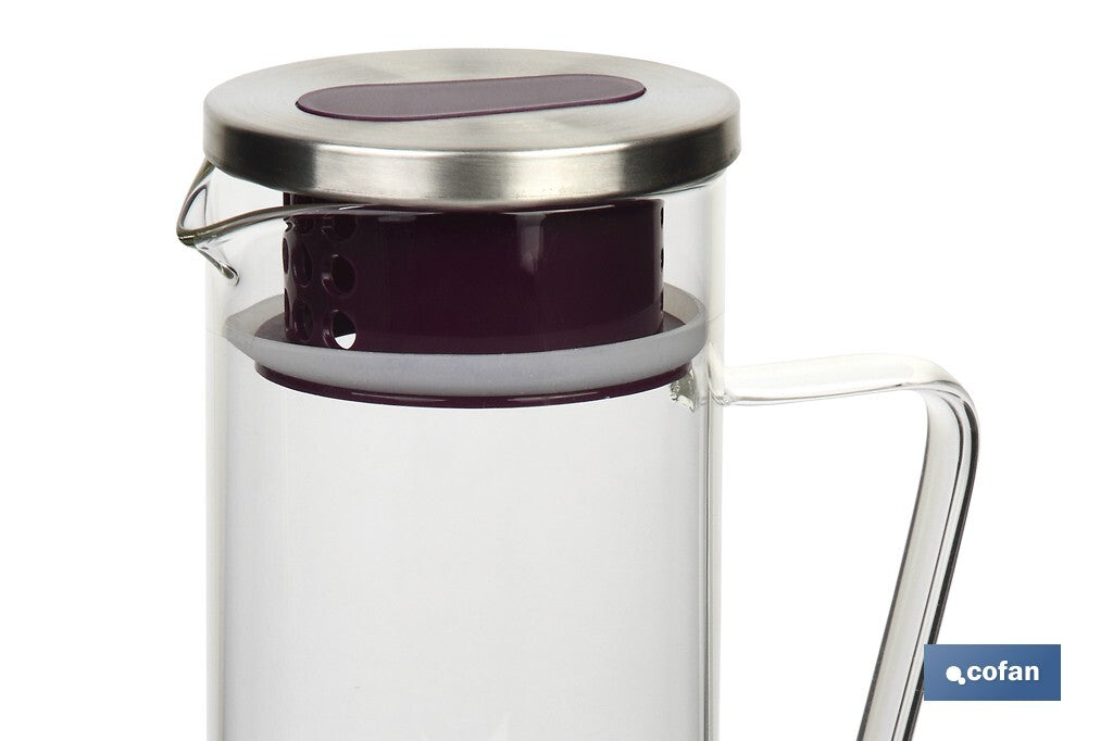 PACK DE JARRA MORADA,SET DE VASOS DE AGUA Y MANTEL 1.40 X 1.40 CM