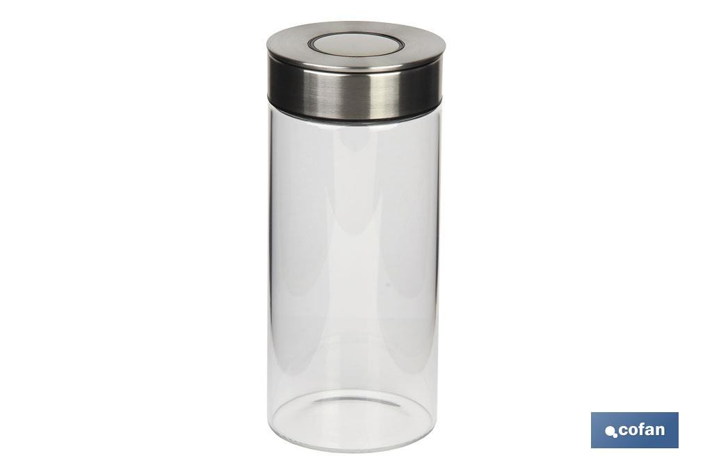 FRASCO BOROSILICATO+ACERO MODELO CICER 1700 ML 29.5 X 10 CM