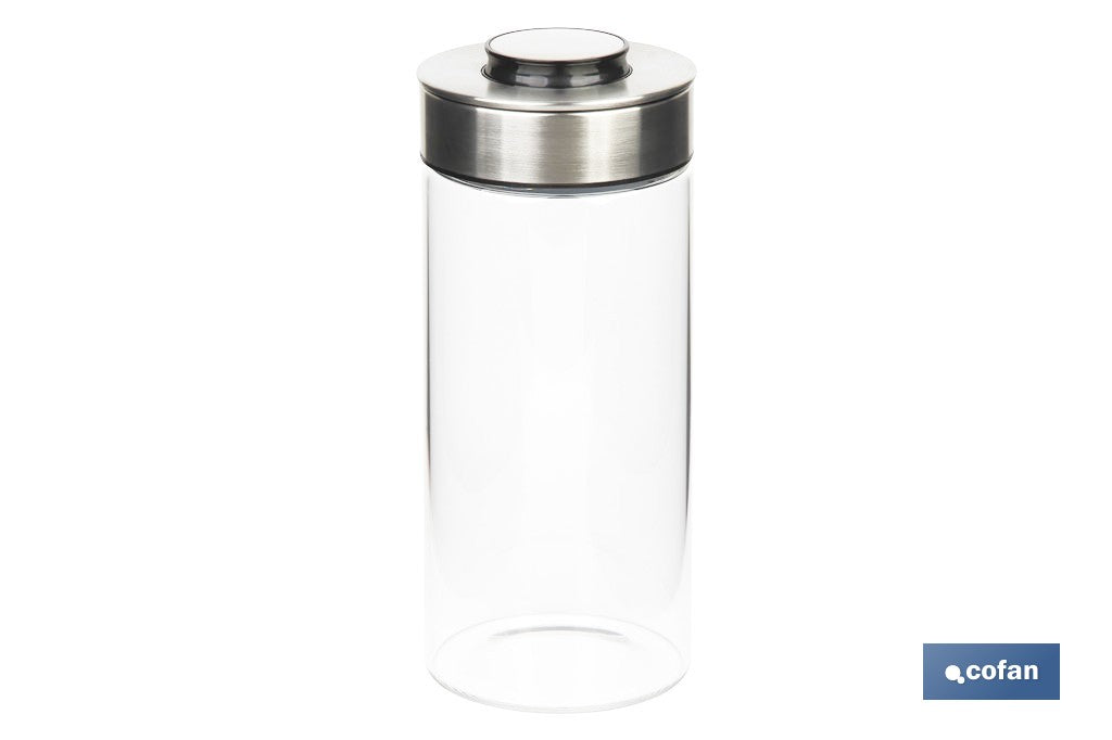 FRASCO BOROSILICATO+ACERO MODELO CICER 1300ML 22.5 X 10  CM