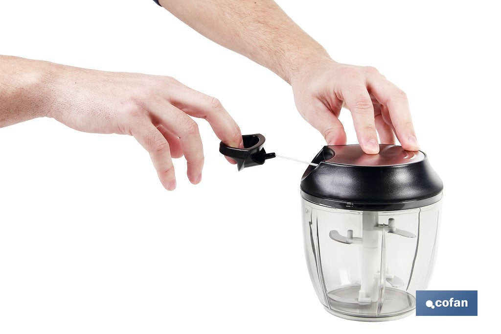 PICADORA MANUAL, TAPA Y ACCESORIO BATIDOR 900 ML