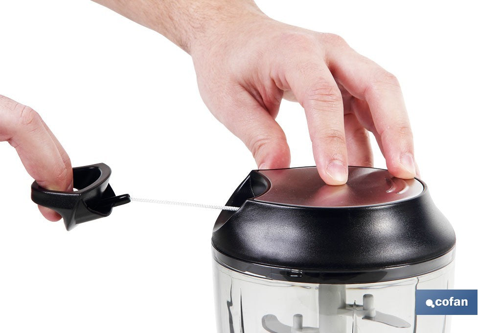 PICADORA MANUAL, TAPA Y ACCESORIO BATIDOR 900 ML