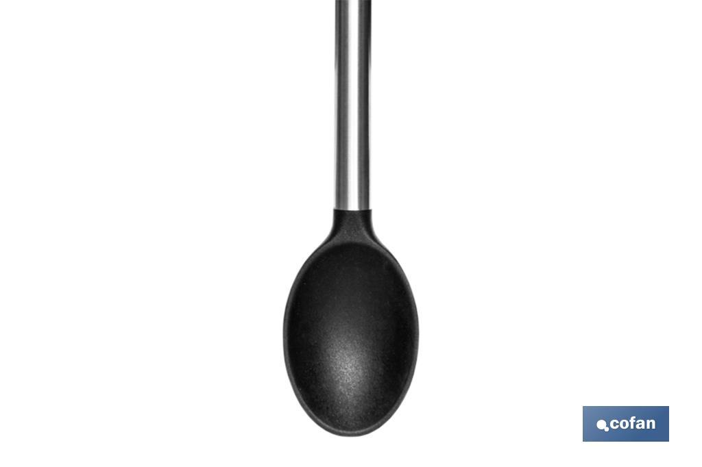 CUCHARA DE COCINA DE ACERO INOX. Y SILICONA MODELO NEIGE 34 CM