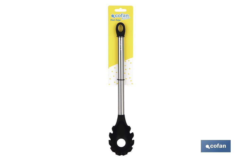 CUCHARA DE PASTA DE ACERO INOX. Y SILICONA MODELO NEIGE 34 CM