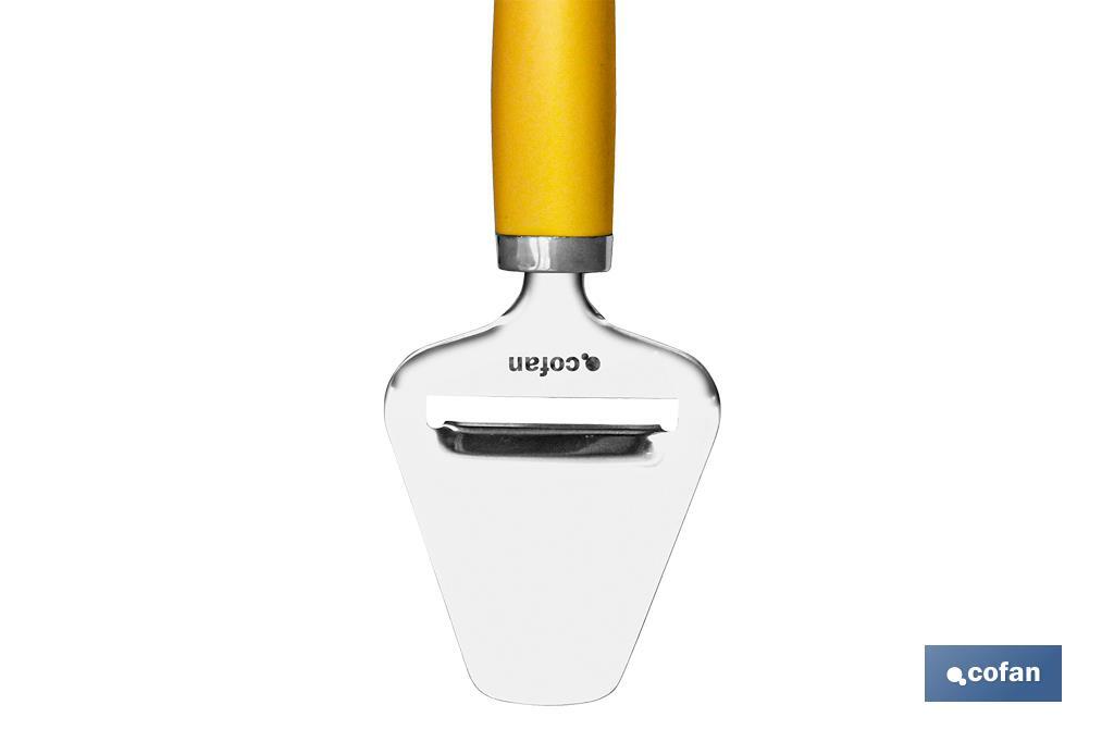 PALA DE CORTAR QUESO AMARILLO MODELO SENA 22 CM