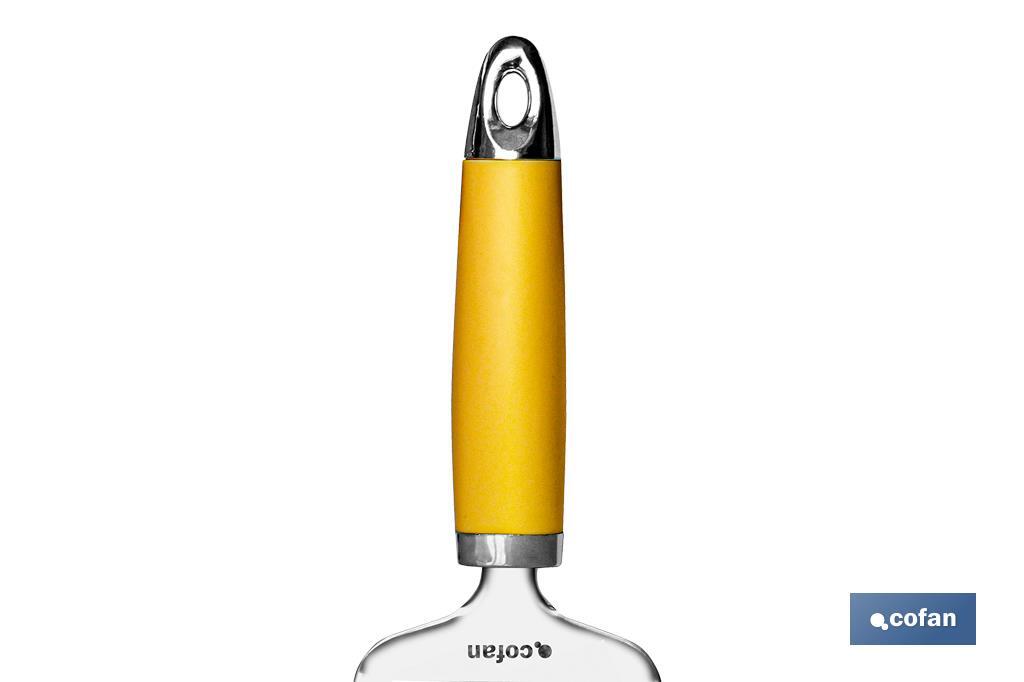 PALA DE CORTAR QUESO AMARILLO MODELO SENA 22 CM