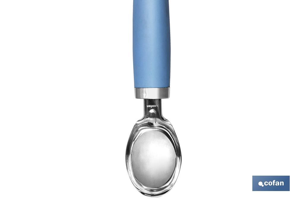 CUCHARA DE HELADO AZUL CLARO MODELO SENA 18 CM