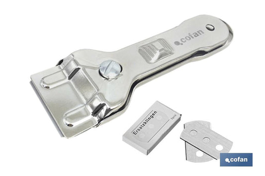 RASQUETA DE VITROCERÁMICA INOX. MODELO SENA 13,5 X 4,5 CM