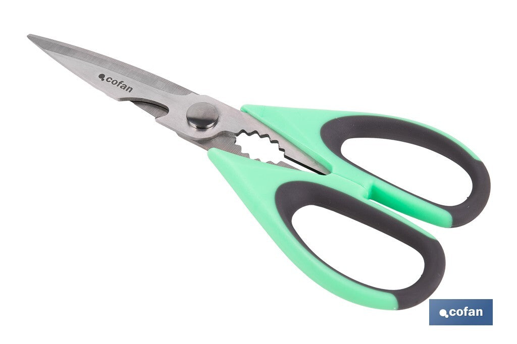 TIJERAS VERDES DE ACERO INOX. MODELO SENA 22 CM