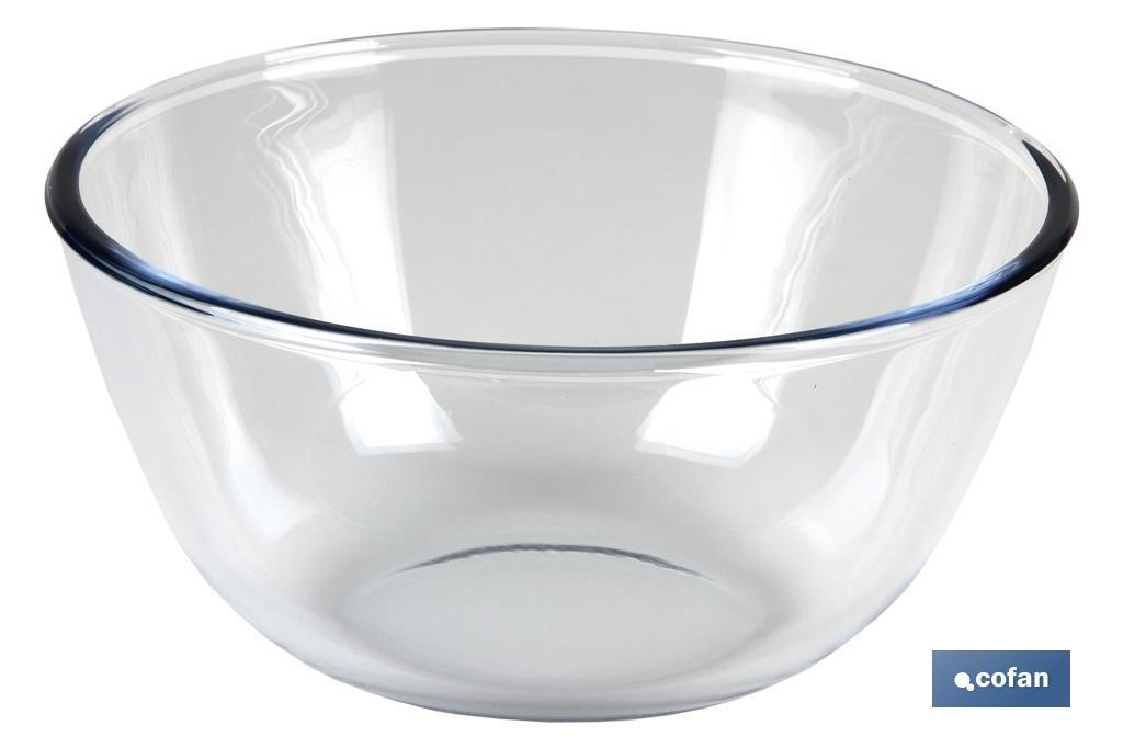SET DE 2 ENSALADERAS DE VIDRIO BOROSILICATO MODELO BARITINA 800 ML - 2700 ML