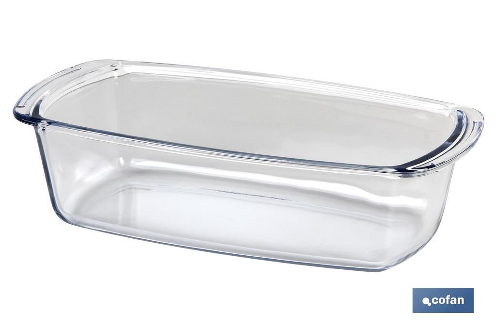 FUENTE OVAL ALARGADA DE VIDRIO BOROSILICATO MODELO BARITINA 1800 ML