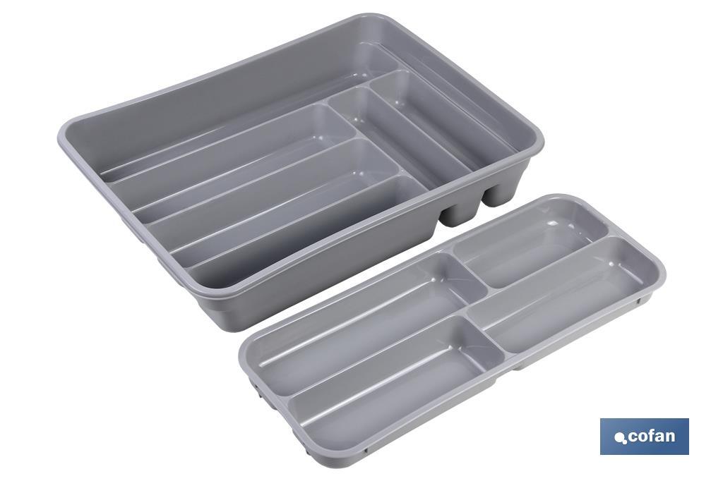 CUBERTERO  GRIS 40X30X7 cm DOS ALTURAS venta unitaria
