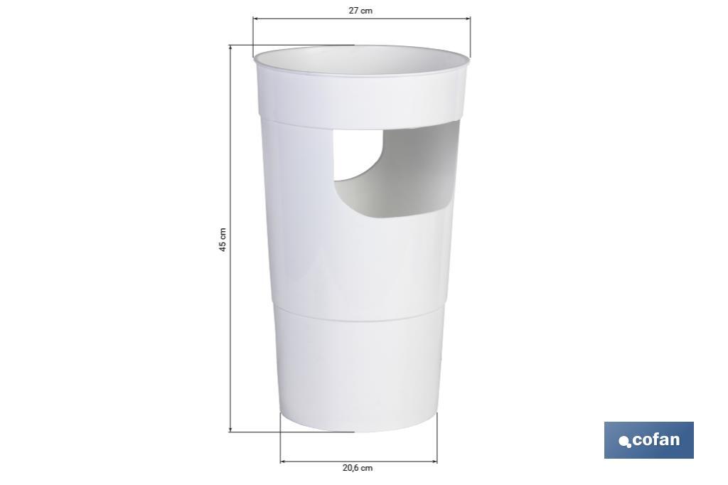 PARAGÜERO  BLANCO  POLIPROPILENO 27 X 20.6 X 45 X CM venta unitaria