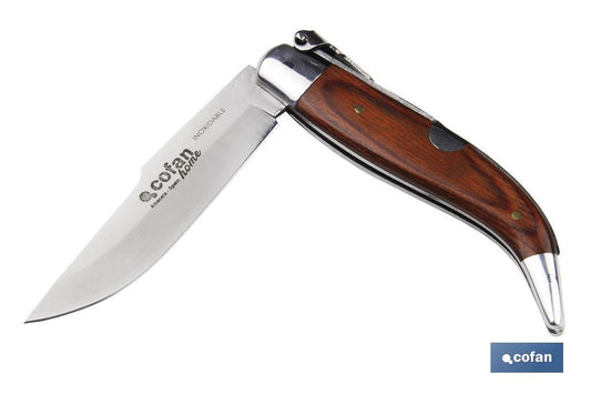 NAVAJA CLÁSICA DE TEJA CON 8 CM. DE HOJA
