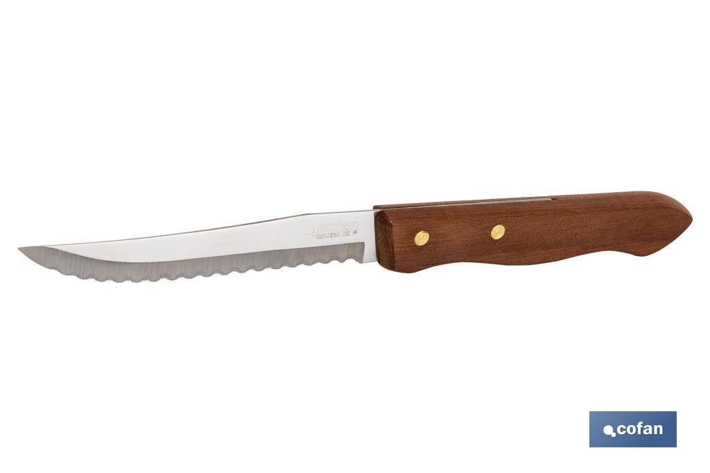 PACK 3 CUCHILLOS DE MADERA HOJA 10 cm