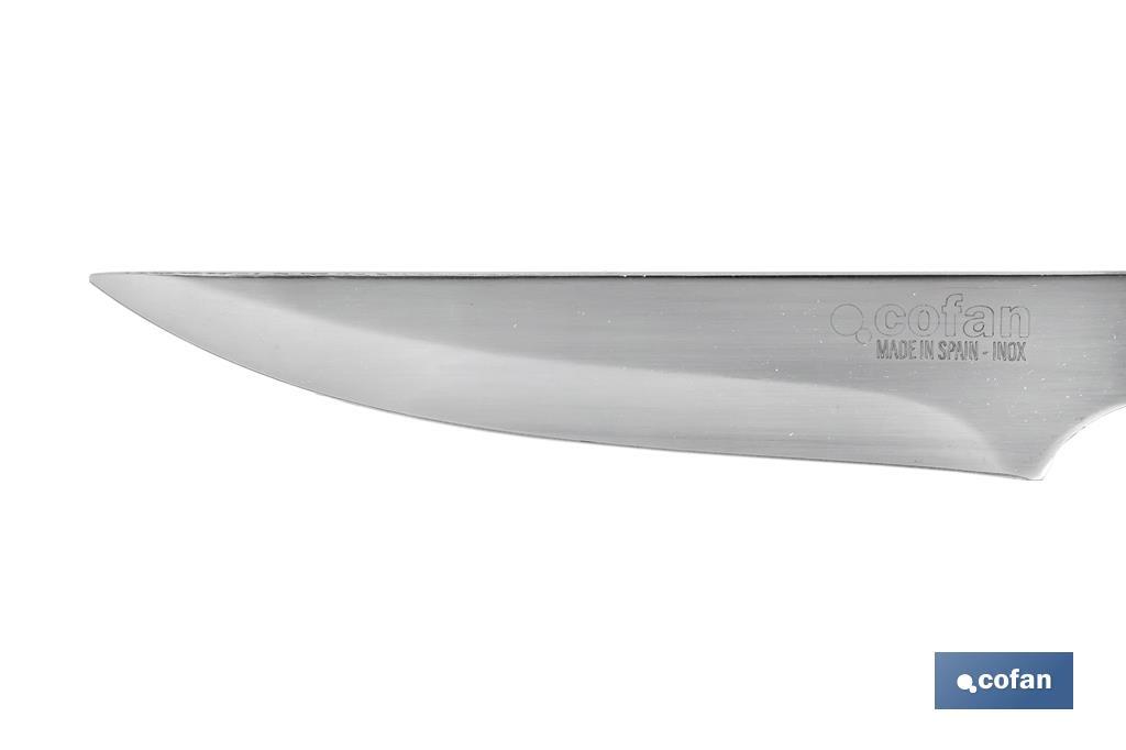 PACK 3 CUCHILLO DE MESA CON FILO HOJA 10cm  MODELO GULASH COLOR NOGAL