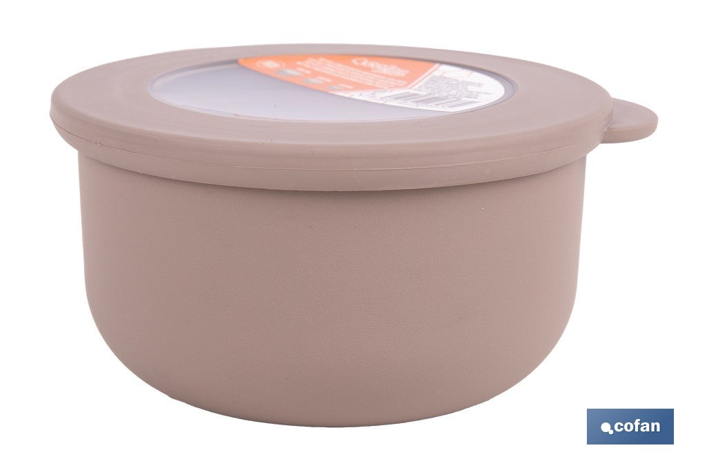 SET DE 3 RECIPIENTES REDONDOS CON TAPA 100 ML, 250 ML, 500 ML