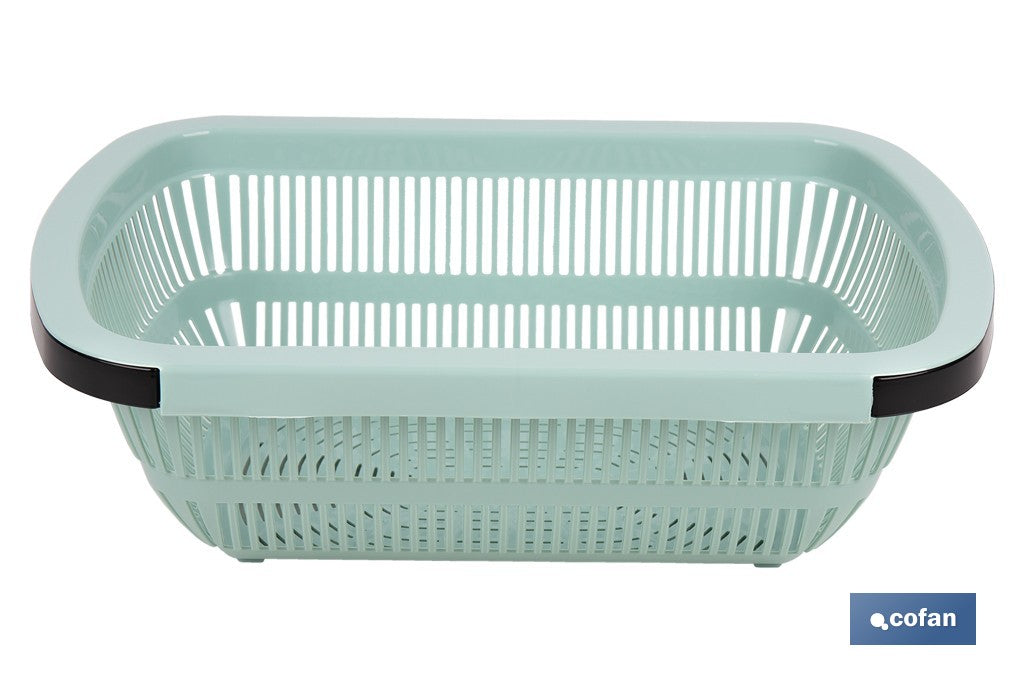 ESCURRIDOR RECTANGULAR EXTENSIBLE VERDE 50,5 X 24,5 X 11,5 CM