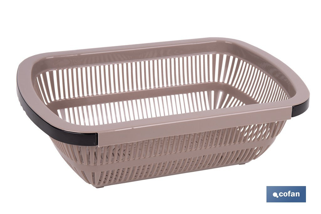 ESCURRIDOR RECTANGULAR EXTENSIBLE MARRÓN 50,5 X 24,5 X 11,5 CM