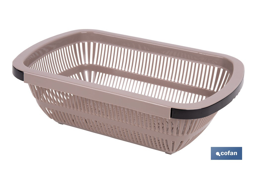ESCURRIDOR RECTANGULAR EXTENSIBLE MARRÓN 50,5 X 24,5 X 11,5 CM
