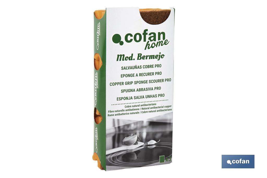 PACK DE 3 ESTROPAJOS SALVAUÑAS COBRE PRO ANTIBACTERIANO NATURALventa unitaria