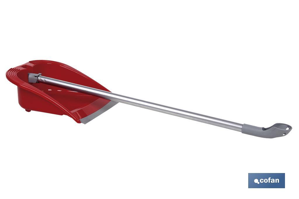 RECOGEDOR ABATIBLE  CON GOMA COLOR ROJO