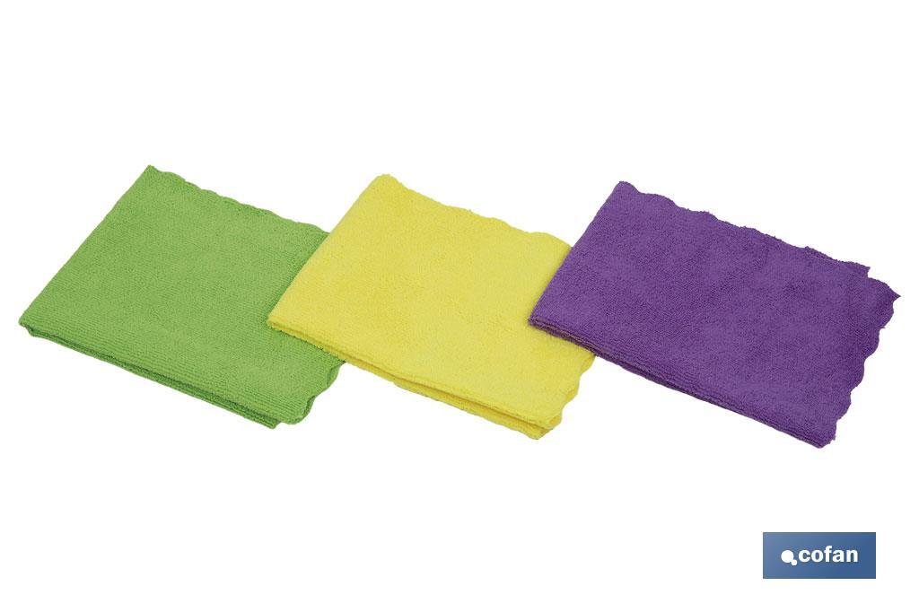 PACK DE 3 BAYETAS DE MICROFIBRA 40X30cm venta unitaria