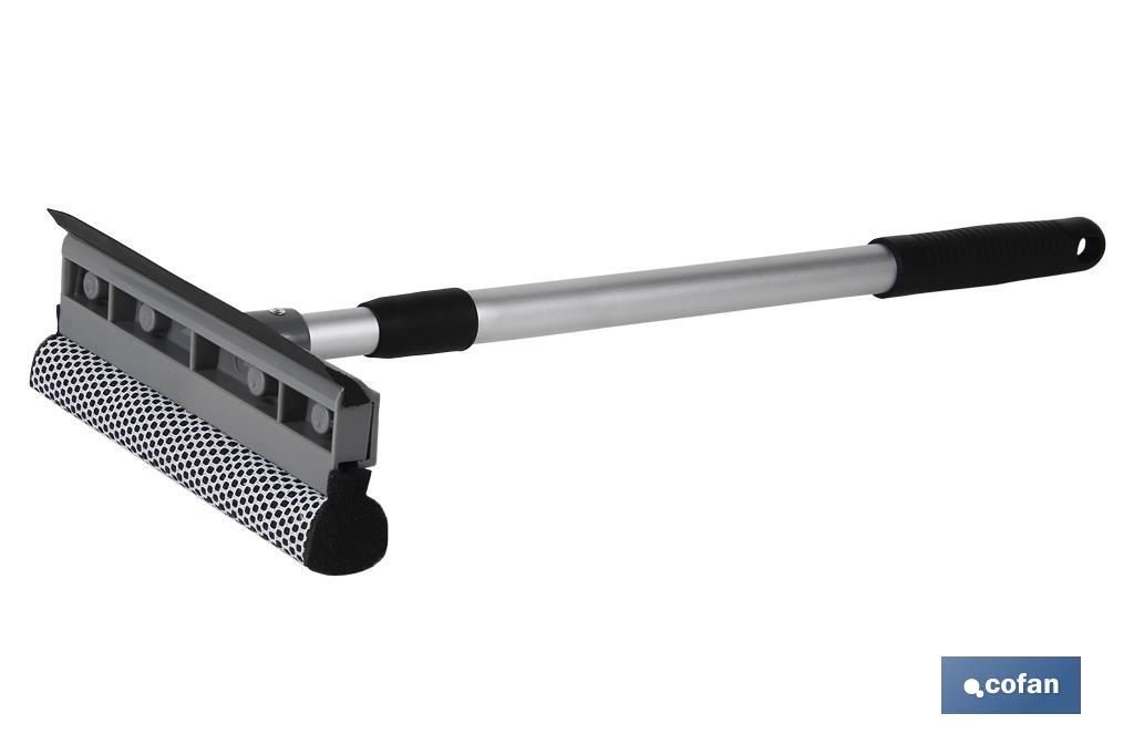 LIMPIACRISTALES ESPONJA Y RASPADOR EXTENSIBLE 48-76.5cmventa unitaria