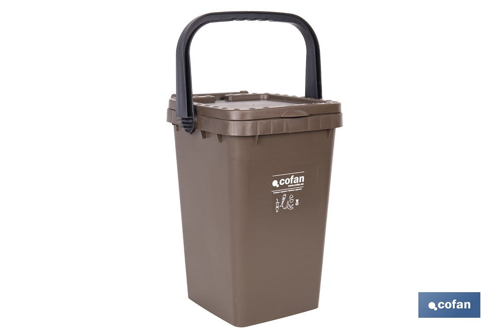 CONTENEDOR MARRON PARA RESIDUOS ORGANICOS  25L