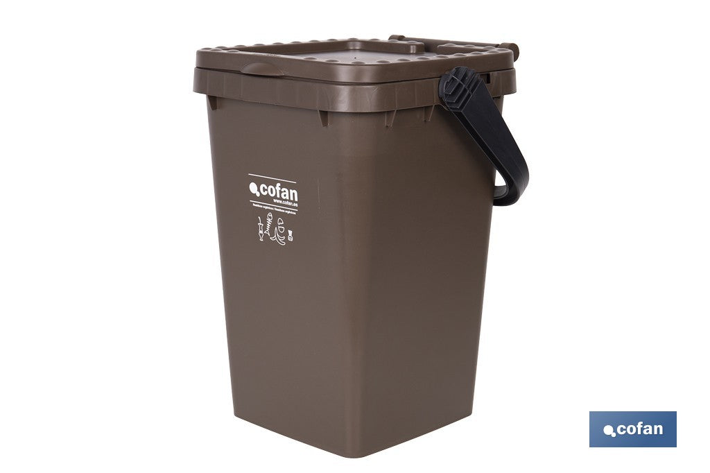 CONTENEDOR MARRON PARA RESIDUOS ORGANICOS  25L