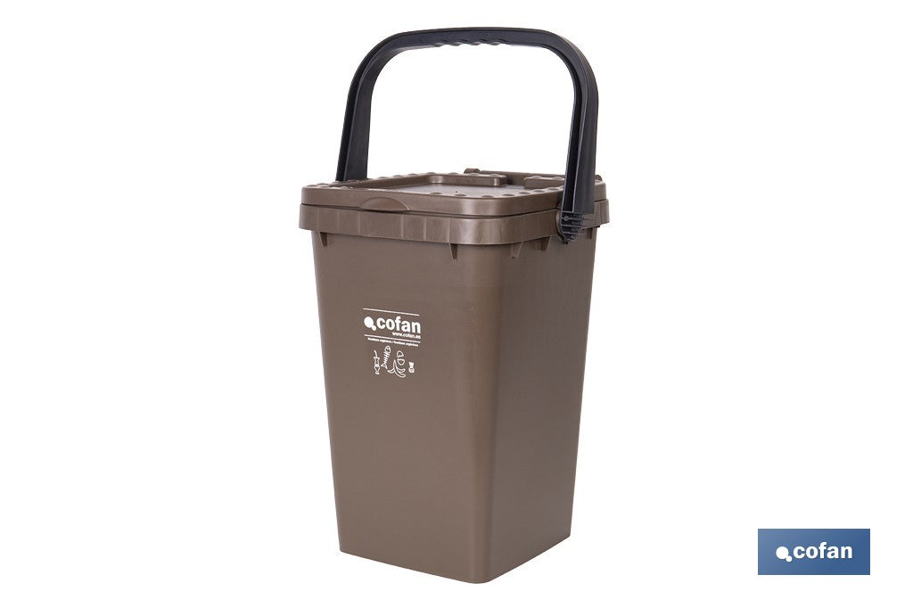 CONTENEDOR MARRON PARA RESIDUOS ORGANICOS  25L