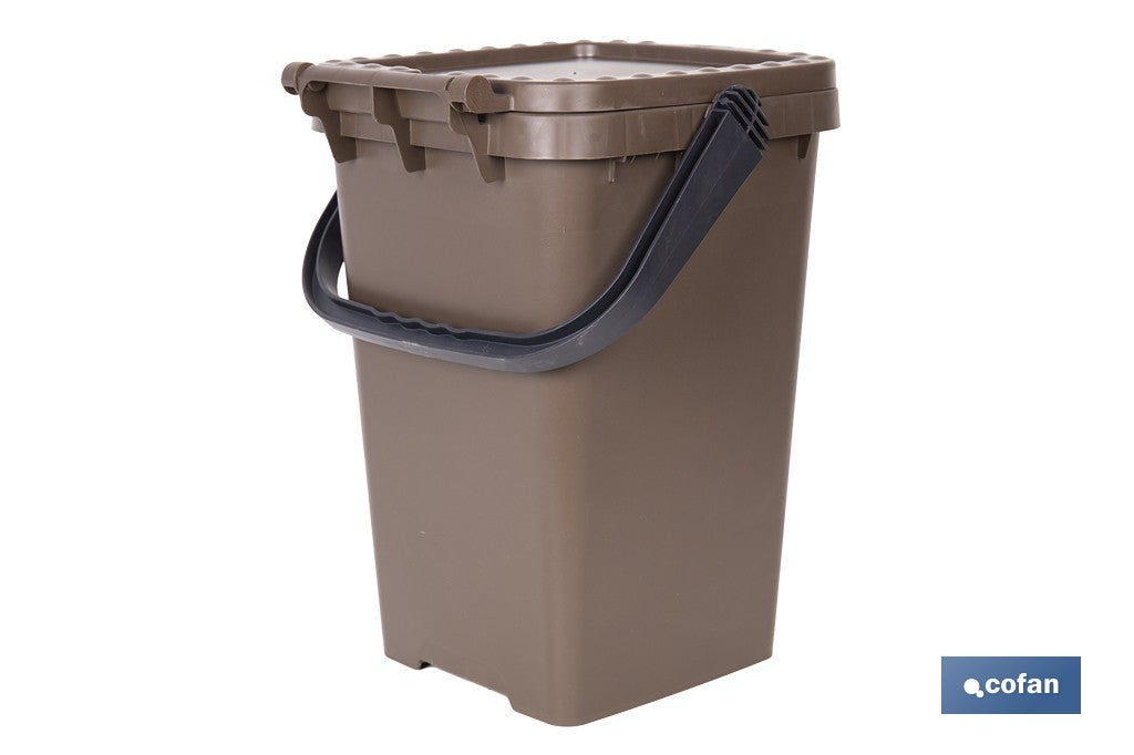 CONTENEDOR MARRON PARA RESIDUOS ORGANICOS  25L