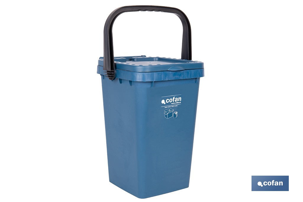 CONTENEDOR AZUL PARA PAPEL-CARTON 25L.