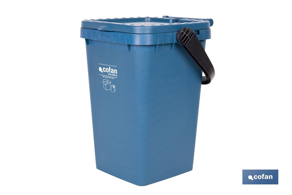 CONTENEDOR AZUL PARA PAPEL-CARTON 25L.