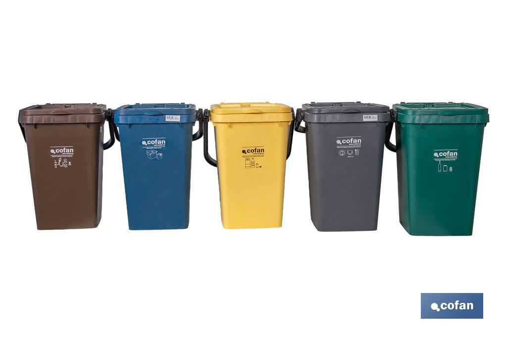 CONTENEDOR AMARILLO PARA PLASTICOS-LATAS, 25L.