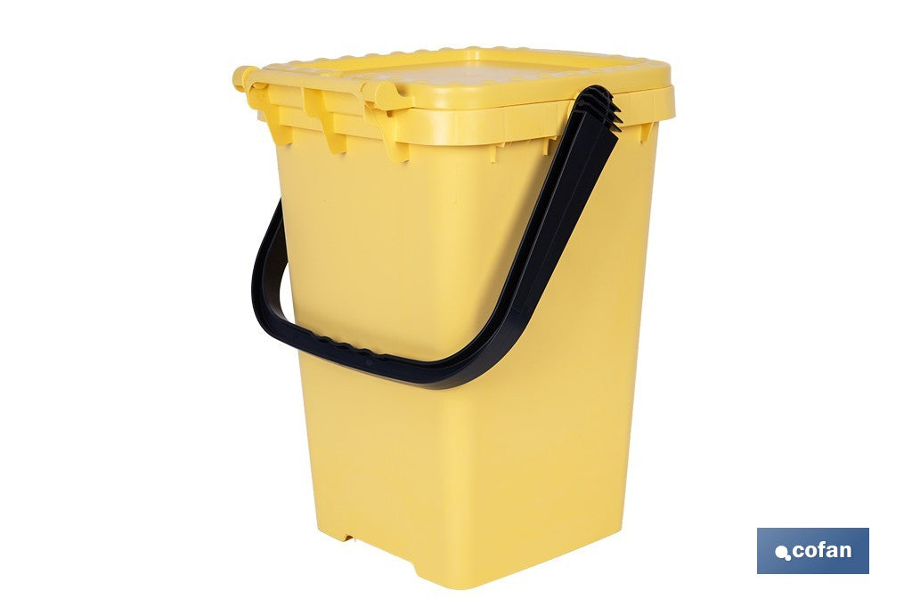 CONTENEDOR AMARILLO PARA PLASTICOS-LATAS, 25L.