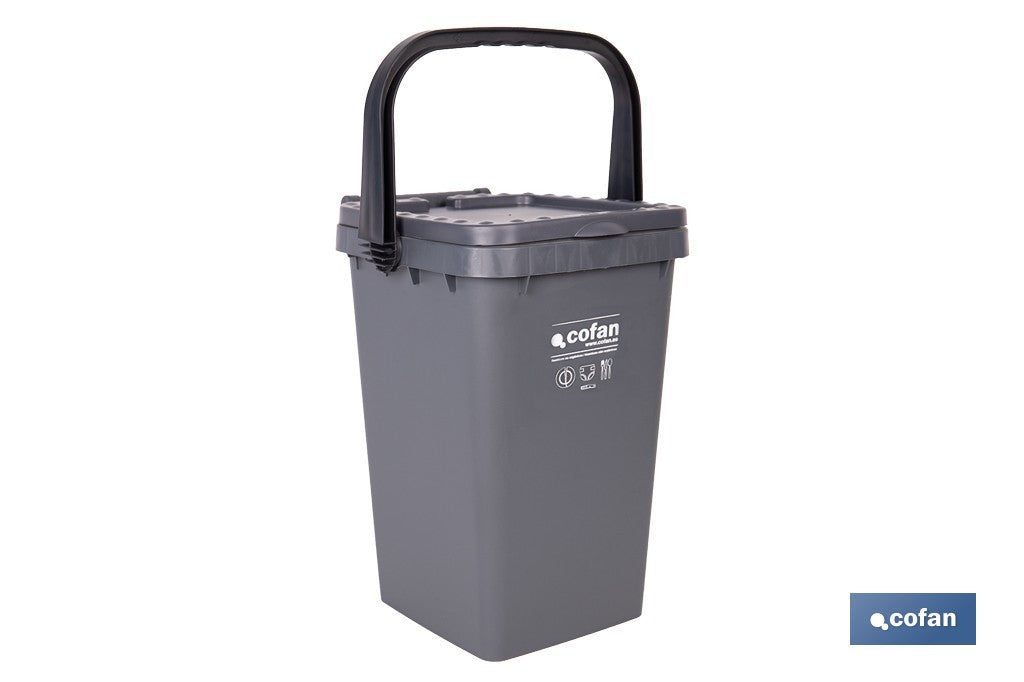 CONTENEDOR GRIS PARA RESTOS  25L.
