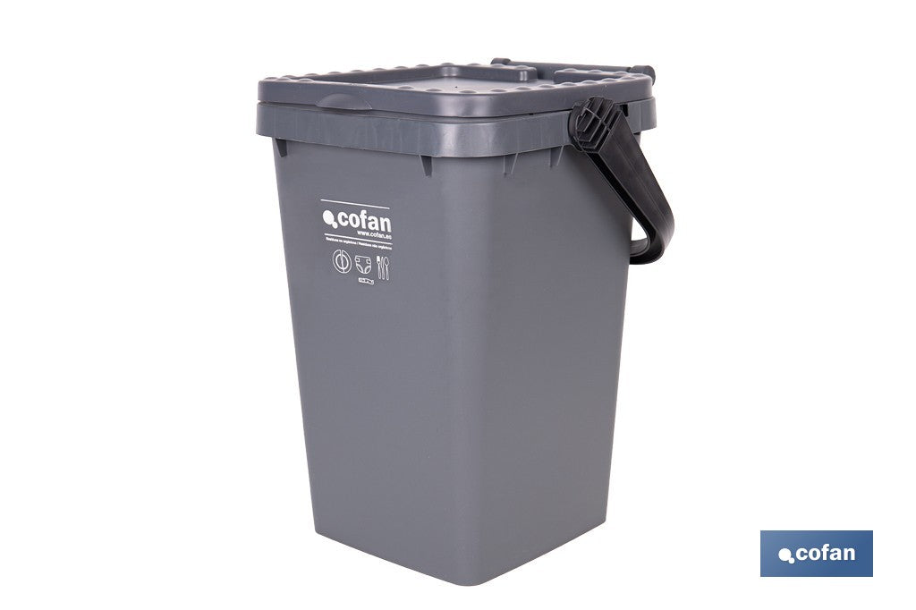 CONTENEDOR GRIS PARA RESTOS  25L.
