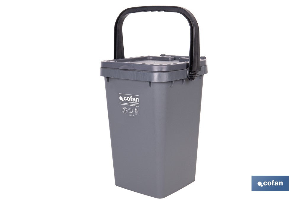 CONTENEDOR GRIS PARA RESTOS  25L.