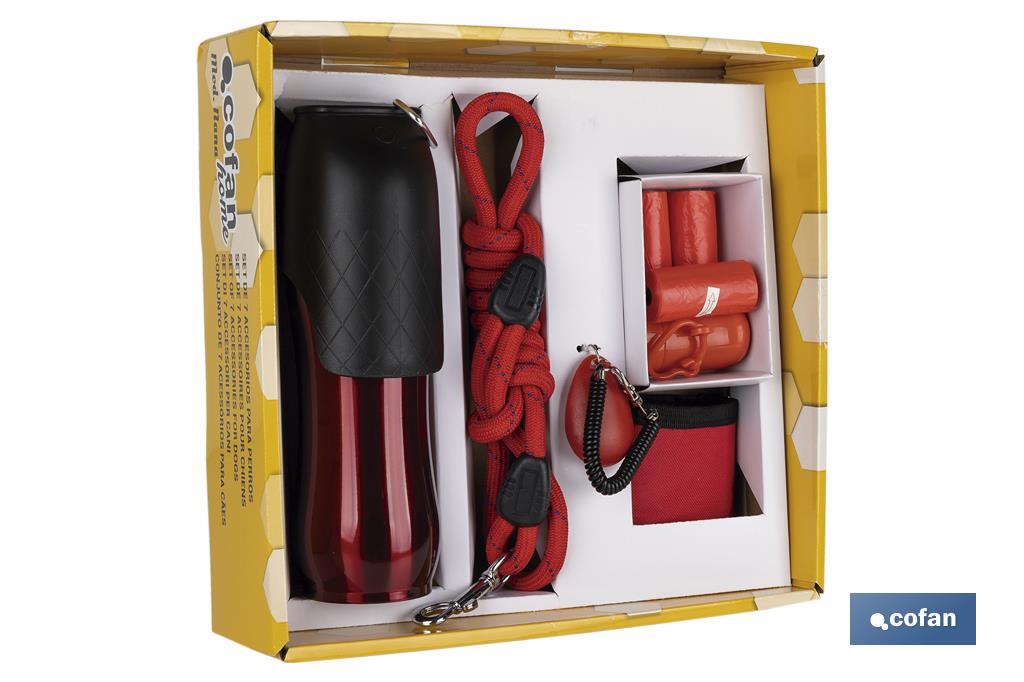 PACK DE ACCESORIOS DE PERROS, CORREA EXTENSIBLE PERROS Y PEINE DOBLE CARA MASCOTAS