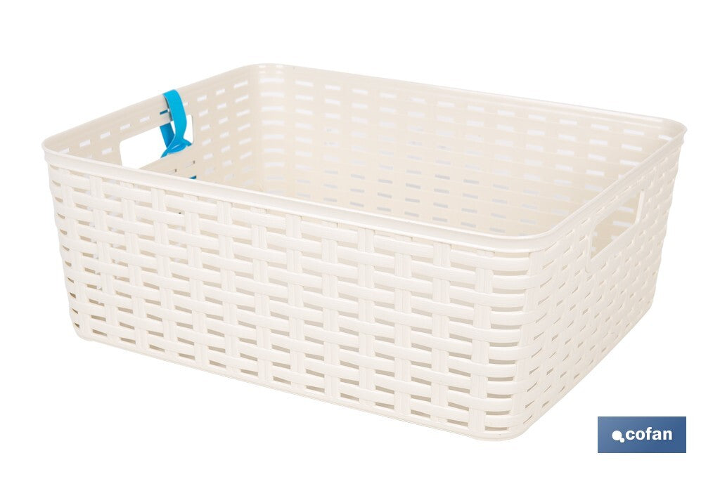 CESTA  MULTIUSOS 12L 36X28X13.5 cm BEIGE venta unitaria