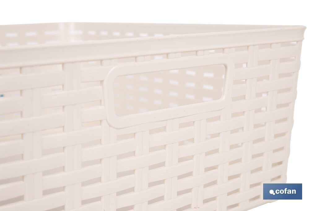 CESTA  MULTIUSOS 12L 36X28X13.5 cm BEIGE venta unitaria